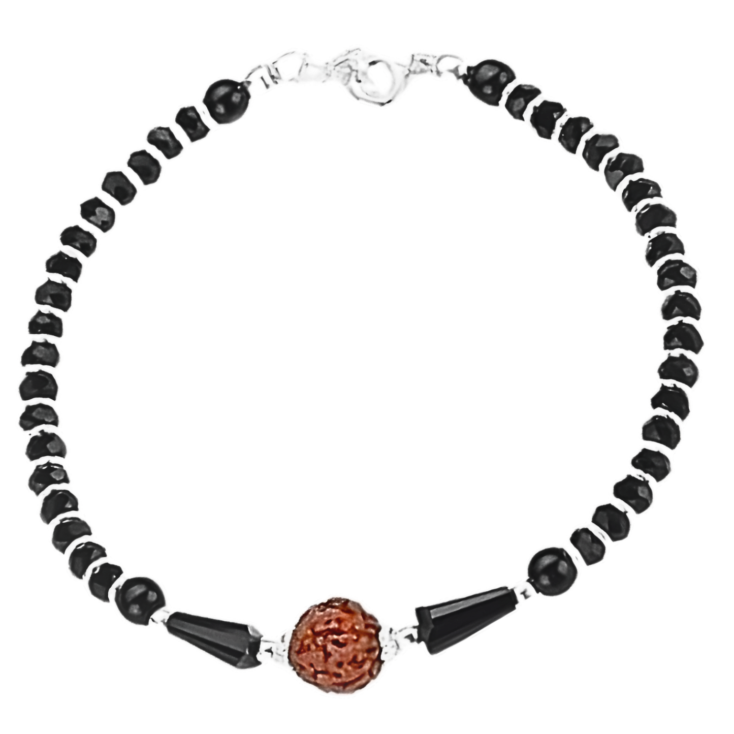 925 Sterling Silver Nazariya Bracelet with Rudraksha for Timeless Elegance and Positive Vibes – Perfect for Girls, Women, Men, and Boys