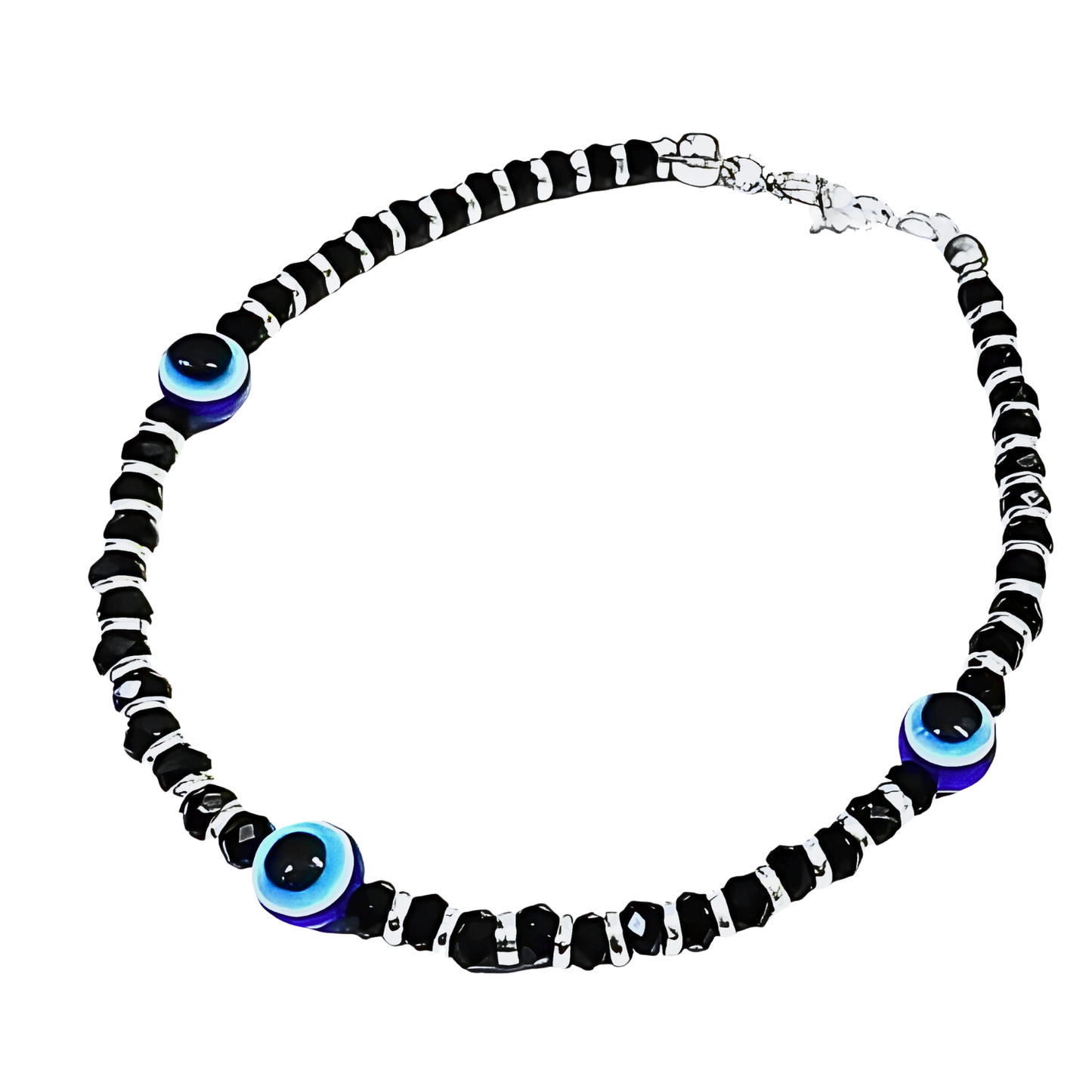 925 Sterling Silver 3 Evil Eye Charm Nazariya Bracelet for Women | Men | Boys | Girls