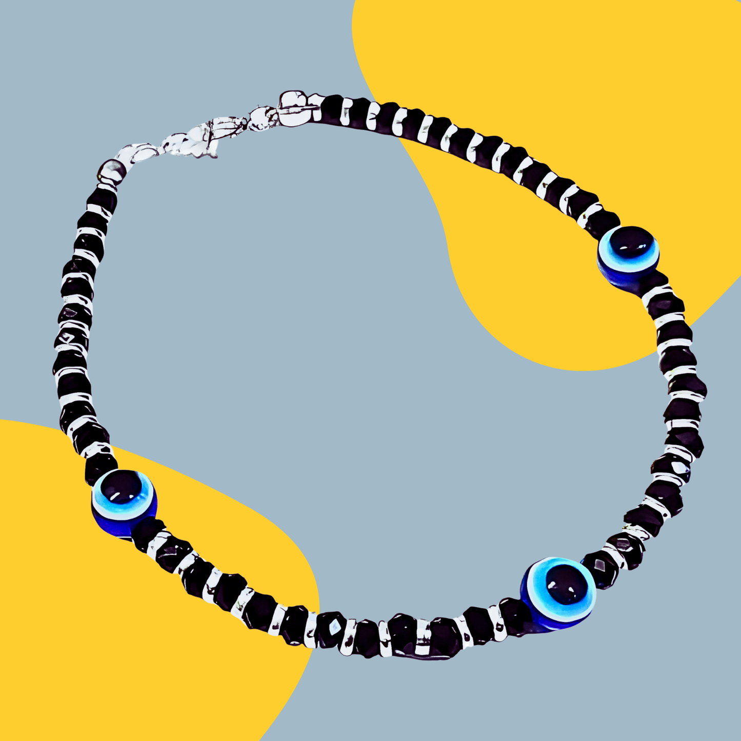 925 Sterling Silver 3 Evil Eye Charm Nazariya Bracelet for Women | Men | Boys | Girls