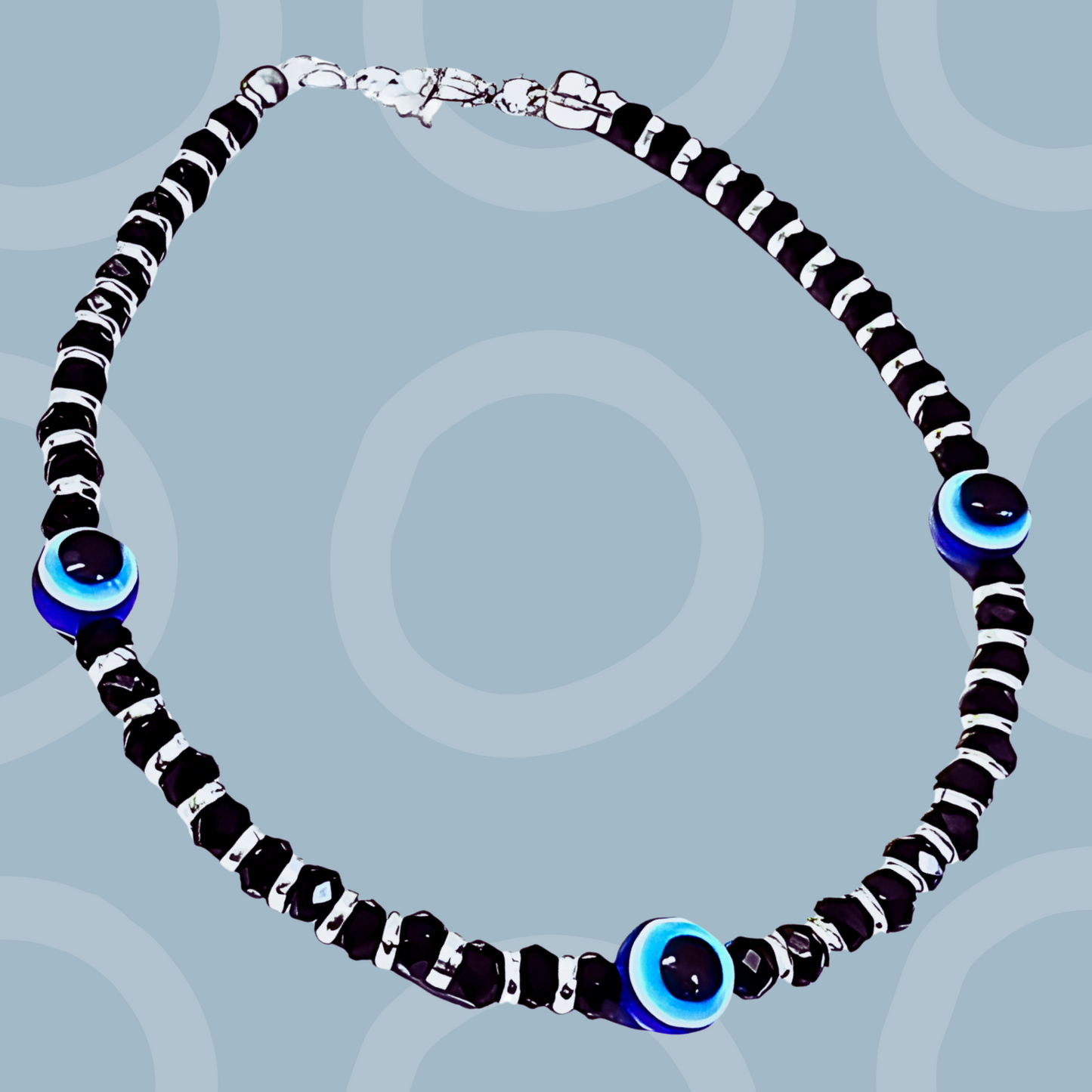 925 Sterling Silver 3 Evil Eye Charm Nazariya Bracelet for Women | Men | Boys | Girls